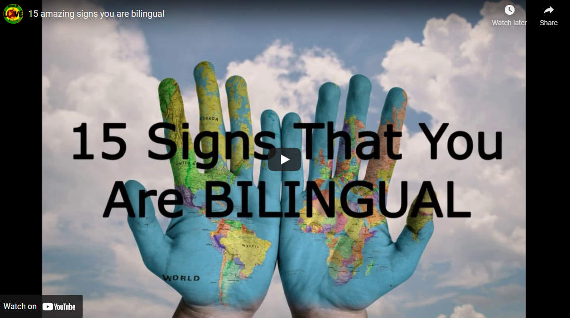 Signs that you are bilingual