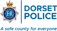 Dorset Police Logo Blue Typography and strapline underneath